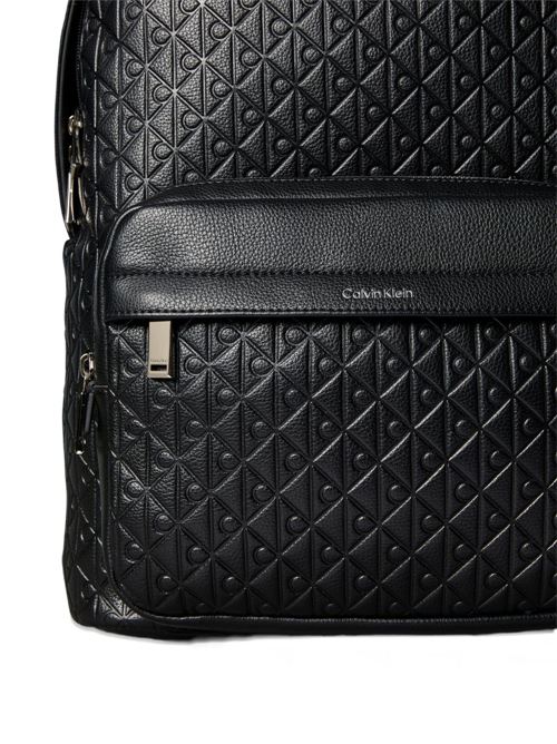 Zaino uomo Calvin Klein nero con stampa allover Calvin Klein | LV04D3202GUB1